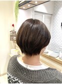 【cheri石川】ミルクブラウン/耳掛けショート【久喜美容室】
