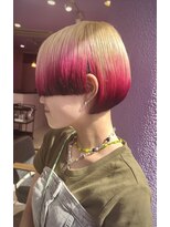 レガーレ(Legare) Wカラー/グラデーションカラー/ピンクレッド/切りっぱなし