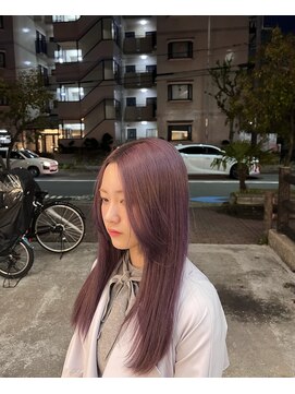 タイドヘア 茨木店(TIDE HAIR) パープル×ブラウン