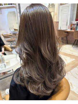 プアメリア 名古屋(Puamelia) 透明感！フォギーベージュ ローレイヤー ダブルカラー