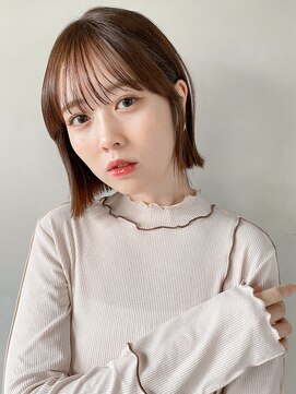 アグノス 青山(Agnos) 小顔 似合わせカット メルティーカラー ウェーブミディアム