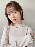 小顔 似合わせカット メルティーカラー ウェーブミディアム