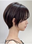 大人ショートボブくびれショートヘア顔周りレイヤーカット50代◆