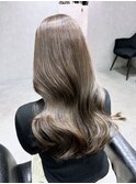 オリーブベージュ/レイヤーカット/高濃度水素髪質改善