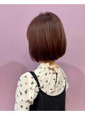 暖色系カラー×内巻きボブ 20代30代40代50代