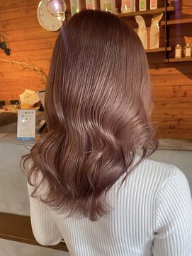 ビスクヘアデザイン(bisq hair design) ピンクベージュ　艶髪　韓国風　髪質改善　顔まわり　顔周り