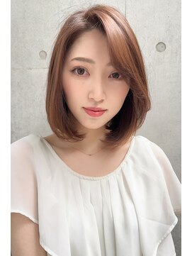 ファイン 滝川店(Fine) 20代30代40代　ミディアムボブ　前髪なし　縛れる長さ