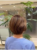 伸ばしかけショートボブ