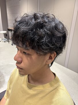 ショコララテ メンズ/ニュアンスパーマ/韓国風/ワンカール/フェザー