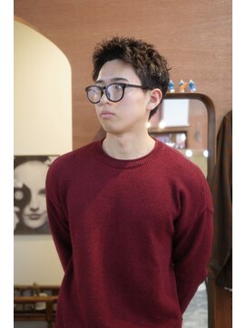 エディ(Edy) メンズパーマスパイキーショートツイストピンパーマ眉毛カット