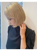 【福島＃5】ブロンドハイトーンボブ 表参道 韓国