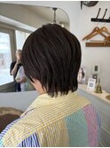 ミセスのショートスタイル白髪染めアッシュブラウン