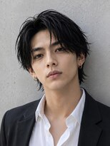 オグジュアリー 表参道(aux.)&nbsp;毛流れハンサムショートセンターパートメンズ黒髪爽やか
