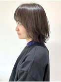 【FOLK】ミディアムマッシュウルフ♪ダーク グレージュカラー