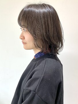 フォーク FOLK 【FOLK】ミディアムマッシュウルフ♪ダーク グレージュカラー