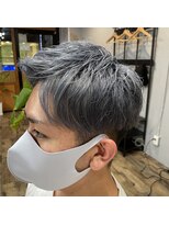 スカイフィールドヘアー(SKY FIELD HAIR) ショートマッシュ×シルバーアッシュ