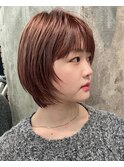 顔まわりレイヤーボブ