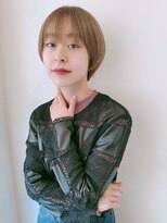 キープへアデザイン(keep hair design)&nbsp;【自由が丘KEEP三橋】ナチュラルショート×ミルクティーブラウン