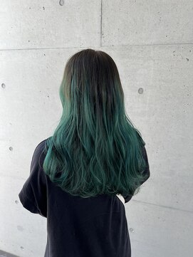 アチーブ ヘア デザイン(achieve hair design) 大人カジュアル♪グラデーションカラーグリーンニュアンスカラー