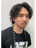束感波巻きマッシュパーマツーブロックセンターパート0803