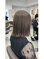 オレンジ梅田店(ORANGE)&nbsp;外ハネボブ/白髪ぼかしカラー/オリーブベージュ