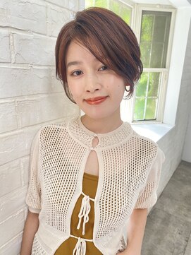 ガーランド (Garland) 大人ショート/ショートボブ/マチルダボブ/ピンクベージュ/卵型