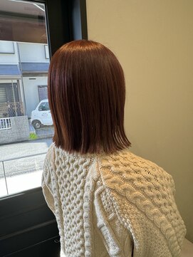 ラヴィン(LOVIN’) ピンク/切りっぱなしボブ/透明感カラー