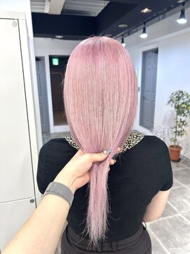 ペレ 栄店(PELE) デザインカラー/レイヤーカット/ウェットヘア/オリーブベージュ