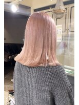 テトラ バイ ネオリーブ 横浜西口店(tetra by neolive)&nbsp;ピンクベージュ　ケアブリーチ　ダブルカラー　横浜