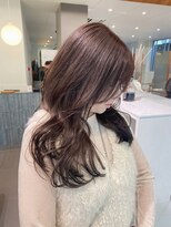 ローレンアオ(LOREN AO)&nbsp;ラベンダーグレージュ/イルミナカラー/レイヤーロング/透明感