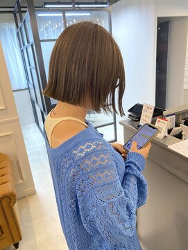 トッカ 天王寺店(tocca) 【tocca天王寺】切りっぱなしボブ×オリーブベージュ