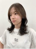 小顔に見せるワンホン＆韓国ヘア/顔周りレイヤーカット