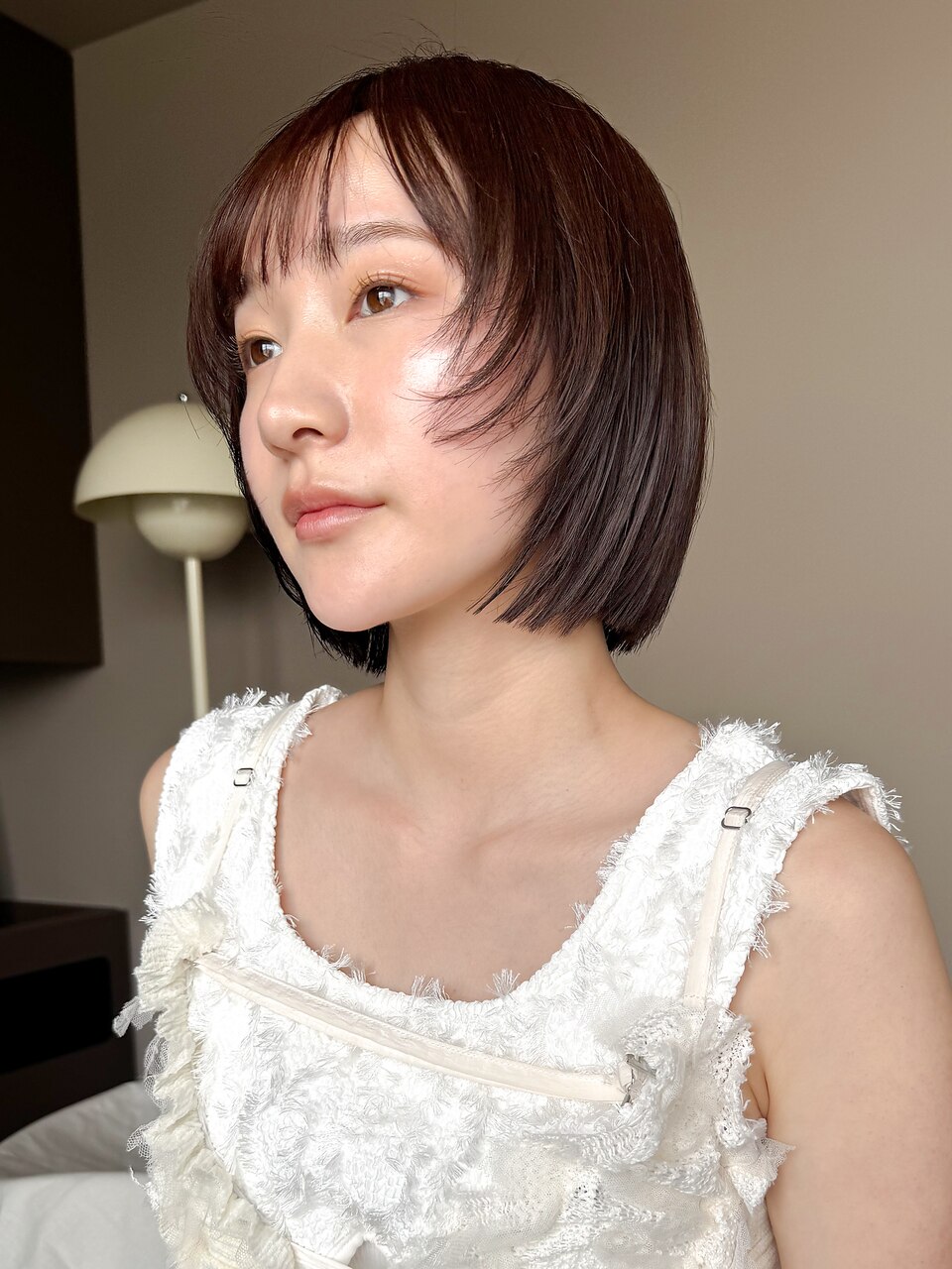 ピンクベージュ/ボブ/表参道/原宿