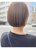 ふんわりショートボブ透明感アッシュブラウン小顔ナチュラル
