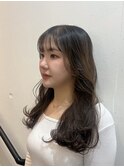 韓国ヨシンモリ/レイヤーカット/オリーブベージュ
