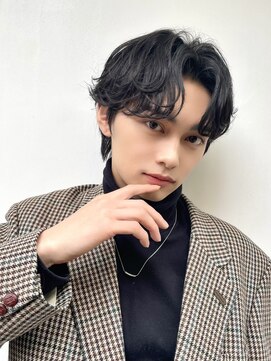 シーン 原宿(scene) シャドウパーマ×センターパート