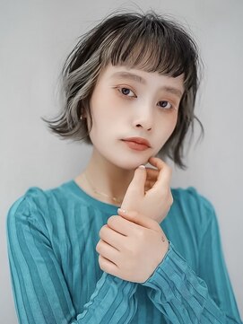 ギークス(GEEKS) 【GEEKS渋谷】オン眉ボブ/アンブレラカラー/初ブリーチ/冬カラー