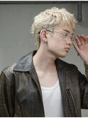 アクティブショートスパイキーショートハイトーンブロンド短髪