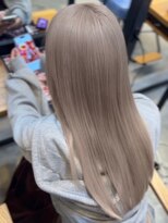 ネハス ナガオカ(nehus.nagaoka)&nbsp;ブリーチ/イメチェン/ホワイトブロンド/外ハネボブ/美髪