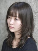 大人可愛い顔周りレイヤーボブウルフカットミディアム◎20代30代