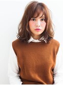 あざと可愛いラフかわミディ×モカベージュあざ可愛ヘア