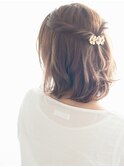 結婚式や二次会、パーティにおすすめ♪ボブでも簡単ヘアアレンジ