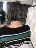コントラストハイライト大人ボブ