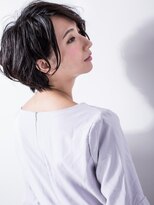 カバーヘアアンドスパ ブリス 浦和(COVER HAIR&SPA bliss)&nbsp;横顔美人黒髪艶カラー耳かけハンサムショートv浦和20代30代40代