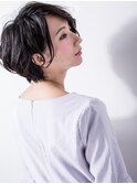 横顔美人黒髪艶カラー耳かけハンサムショートv浦和20代30代40代