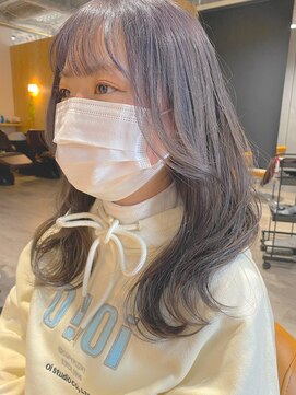 ジャストビューティ ルフレ 金沢八景店(Just Beauty Rufure) くびれ/イヤリングカラー/イメチェン/かきあげ/ラベンダーカラー