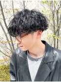 ツイストスパイラルパーマ波巻きスパイラル刈り上げマッシュ