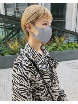 ガーランドウメダ(Garland umeda) コンパクトショート×ブロンドベージュ　担当　輪玉