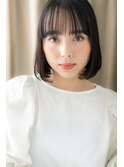 シースルーバング前下がり切りっぱなしボブZ志木20代30代40代
