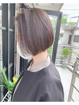 ロット 横浜(lot) 前髪なしこなれ大人ショート×グレージュ[横浜駅]